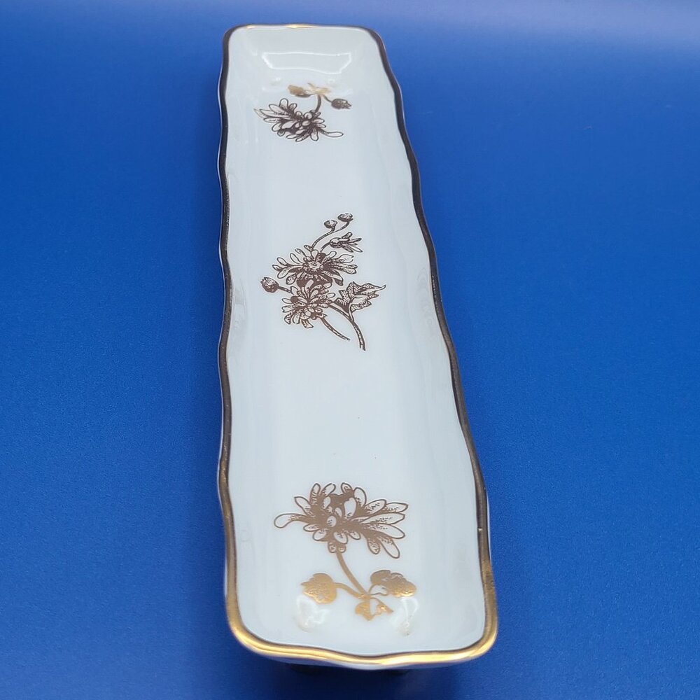 CLEARANCE Vintage Hammersley Bone China Mint Dish Gold Chrysanthemum 1920s-1930s - Picture 5 of 10